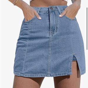 Medium Jean skirt from amazon, great quality.